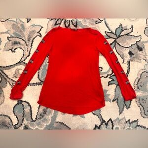 Long Sleeve Top with rhinestone Accents